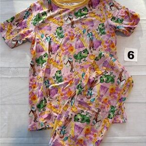 Kids Cartoon Character Pajama Set - Pink